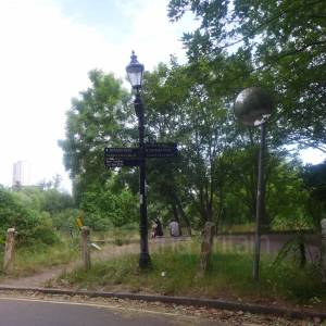 Route from Kew Green to Brentford Gate and car park