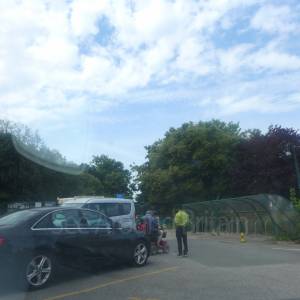 Route from Kew Green to Brentford Gate and car park