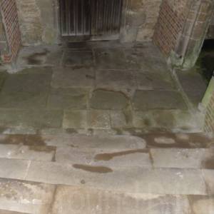 Approach and entrance from the church