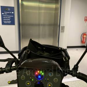 At the end of passageway, is the lift